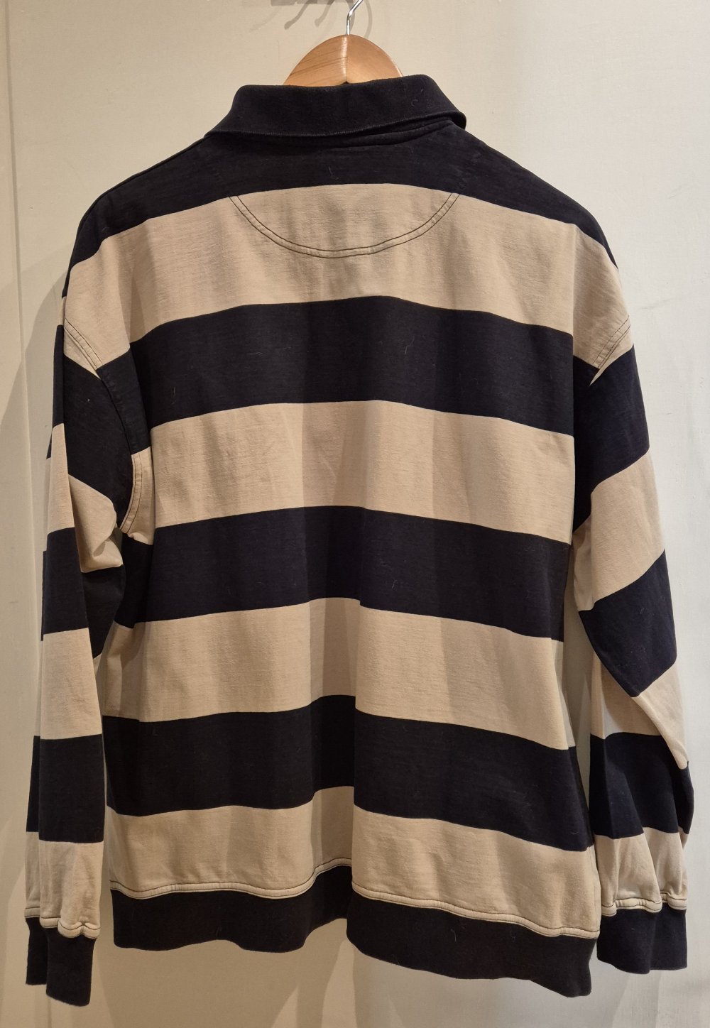 Jan Paulsen Pullover schwarz beige gestreift Gr L