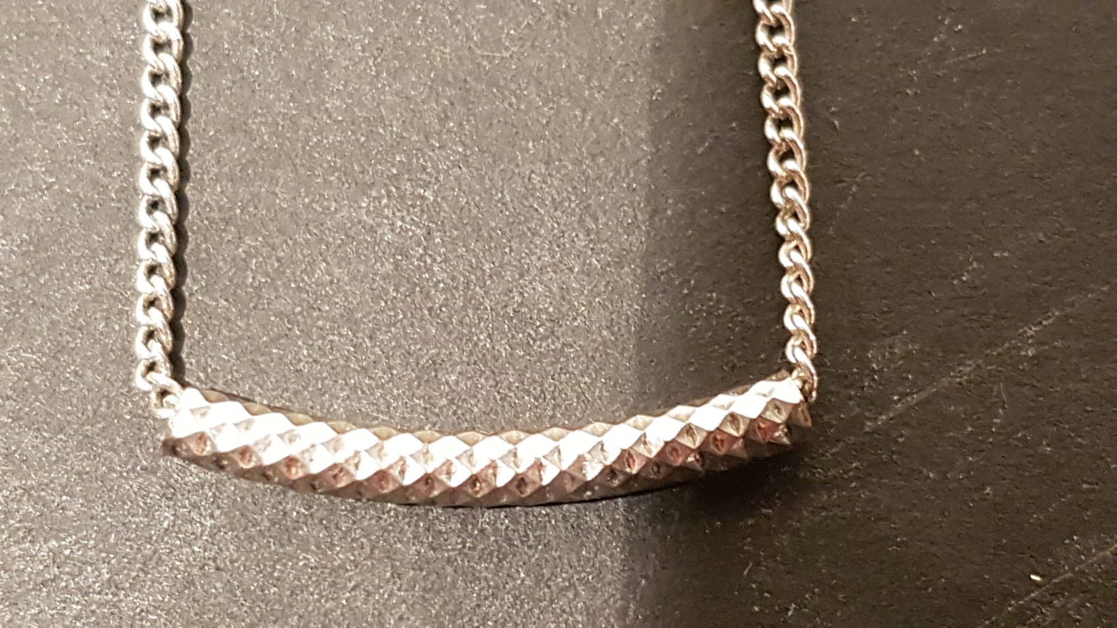 Kette silberfarben, Röhrchen