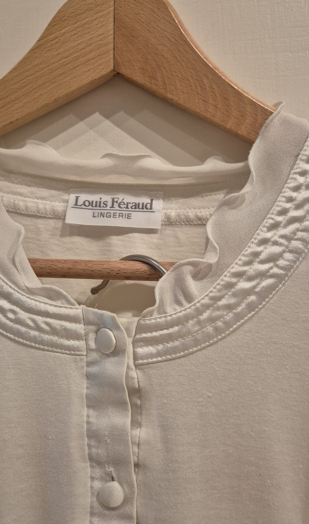 Louis Feraud Schlafanzug creme weiß Gr 36 - 38