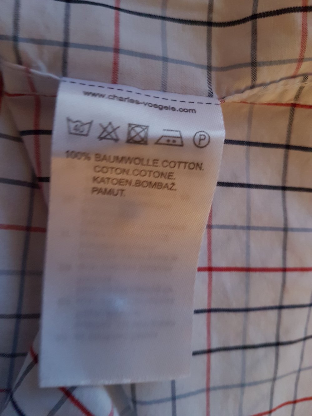 Vögele Hemd, Kurzarm, rot weiß kariert, Gr. M