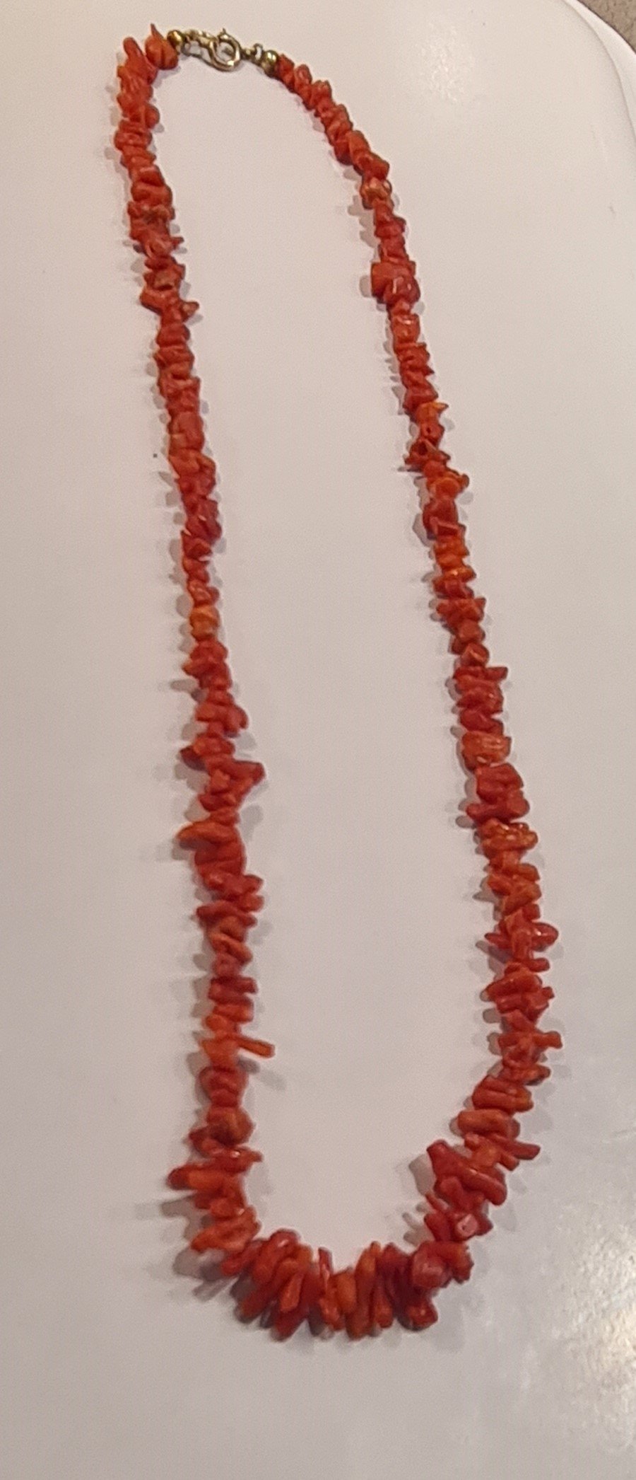 Halskette Koralle rot Stäbchen - vintage