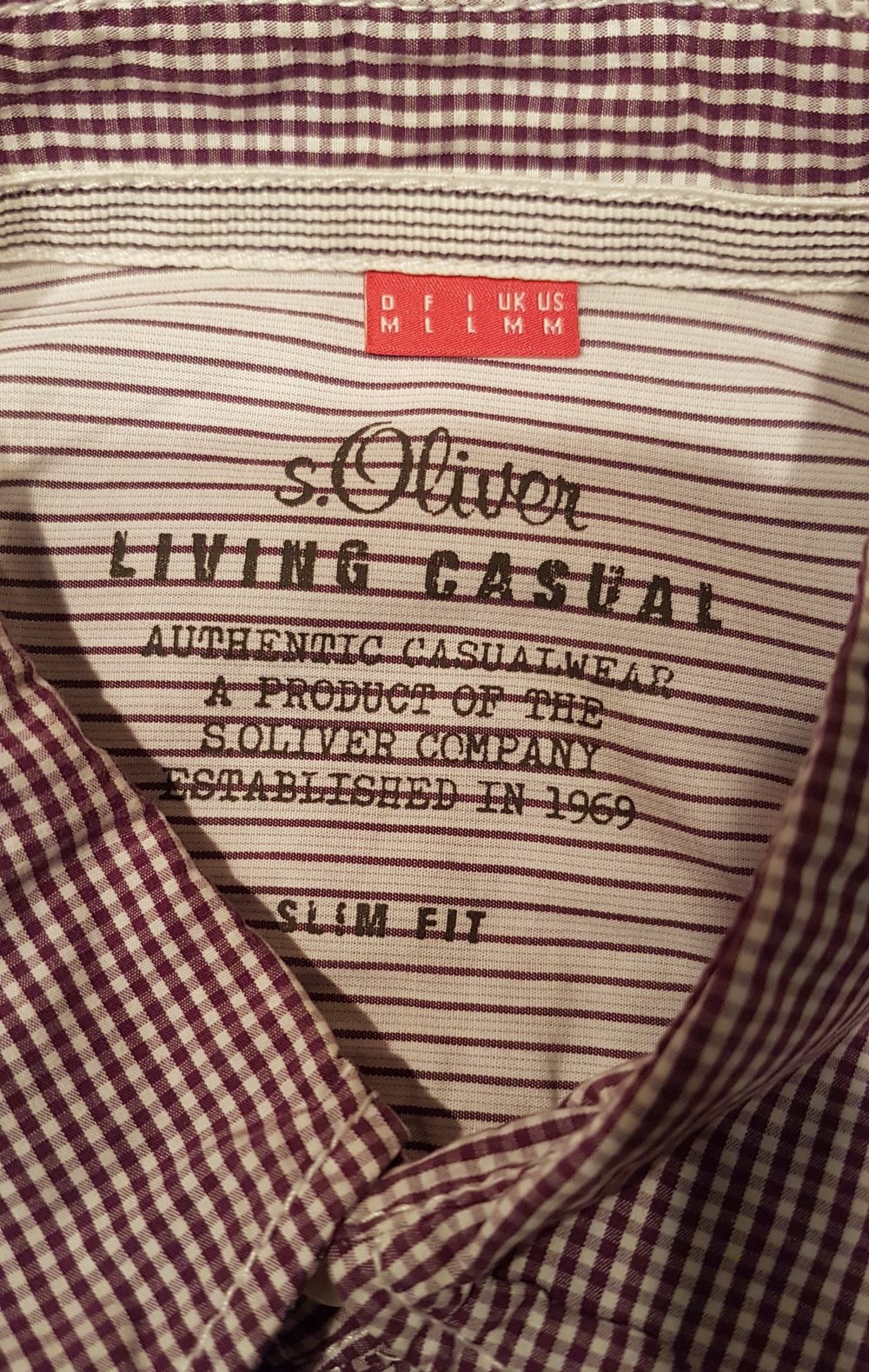 S. Oliver Hemd karriert auberging Gr M Slim Fit