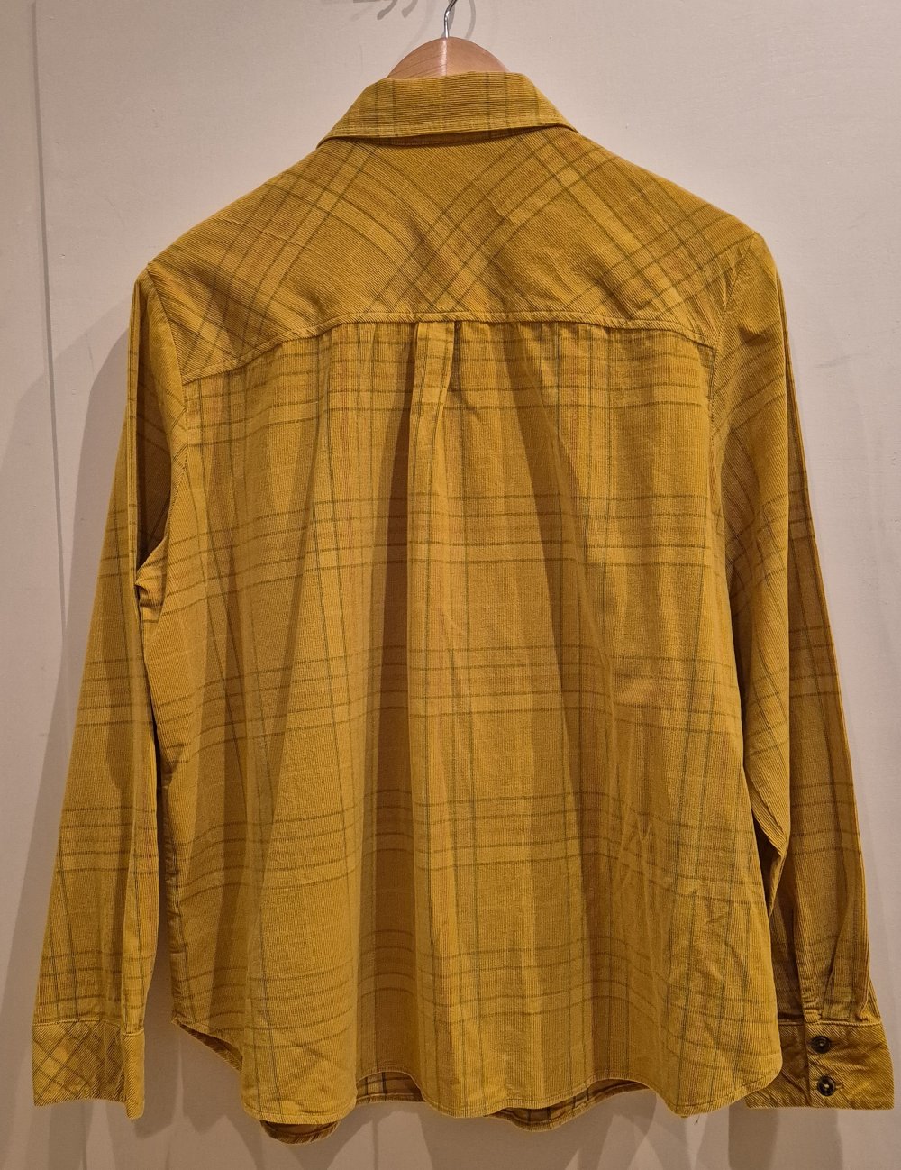 s. Oliver Bluse langarm gelb senf karriert Cord Gr 42