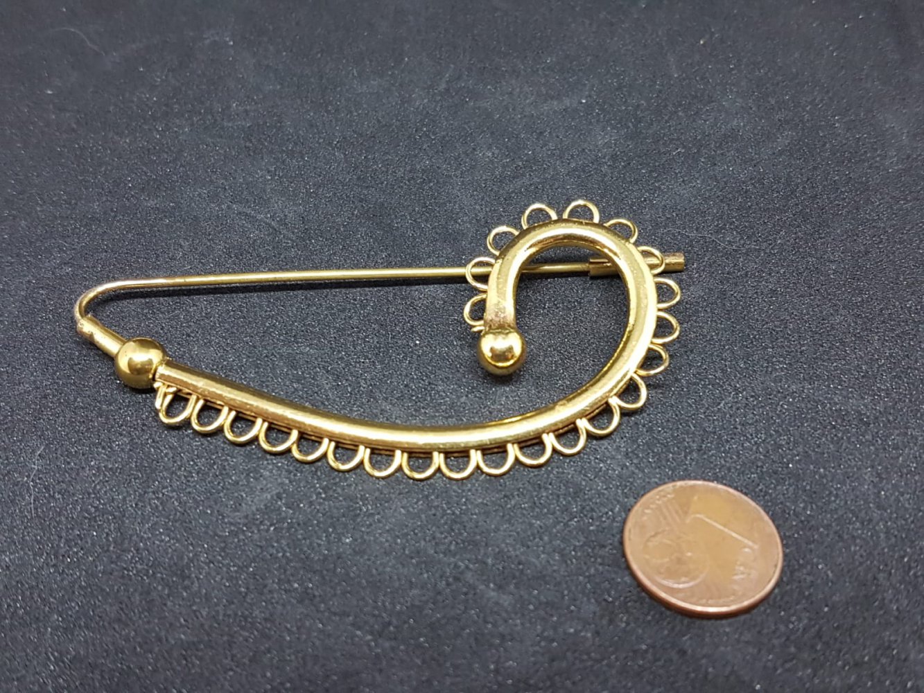 Brosche, Metall, goldfarben