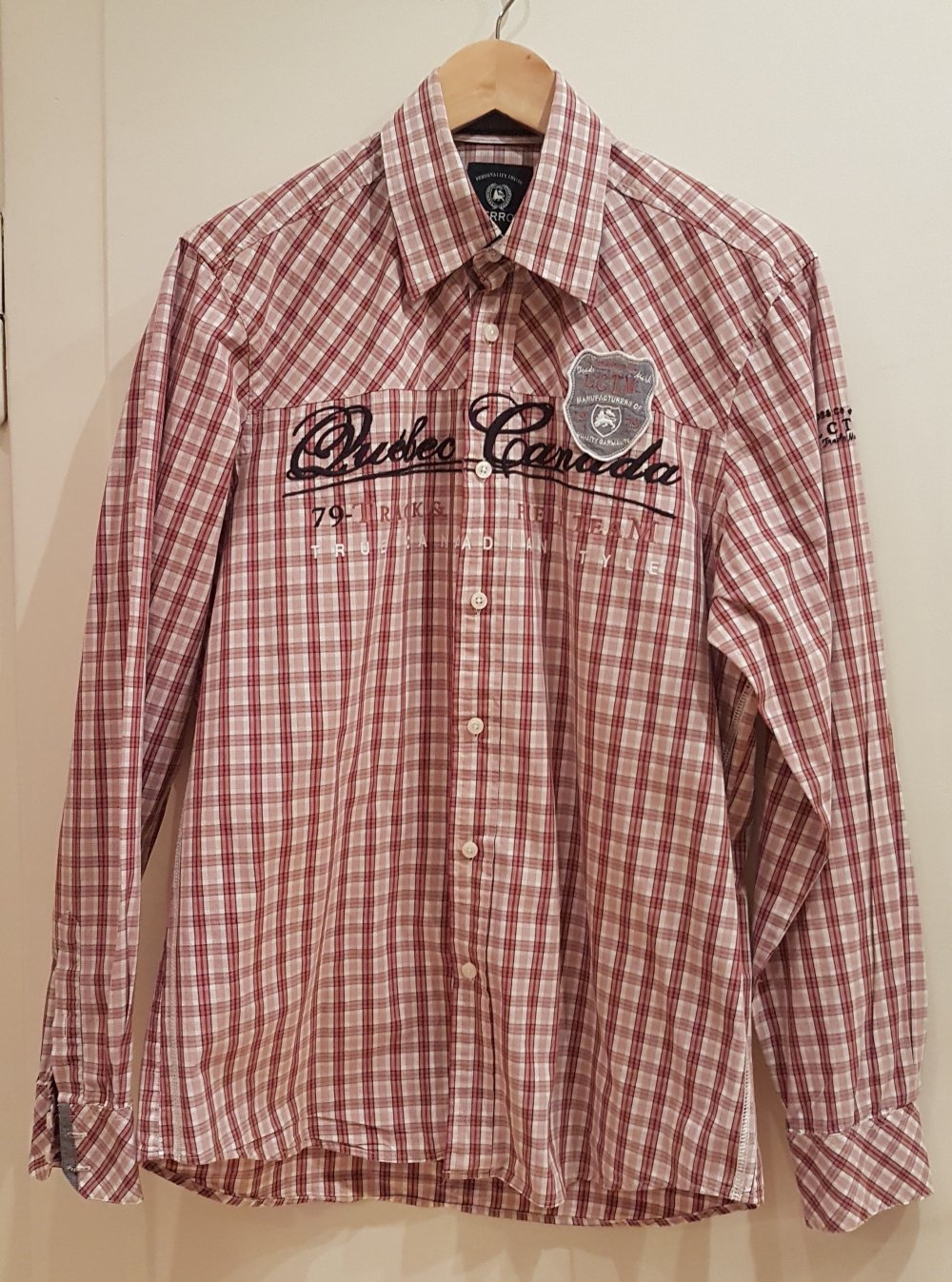 Lerros Hemd karriert rot Gr M