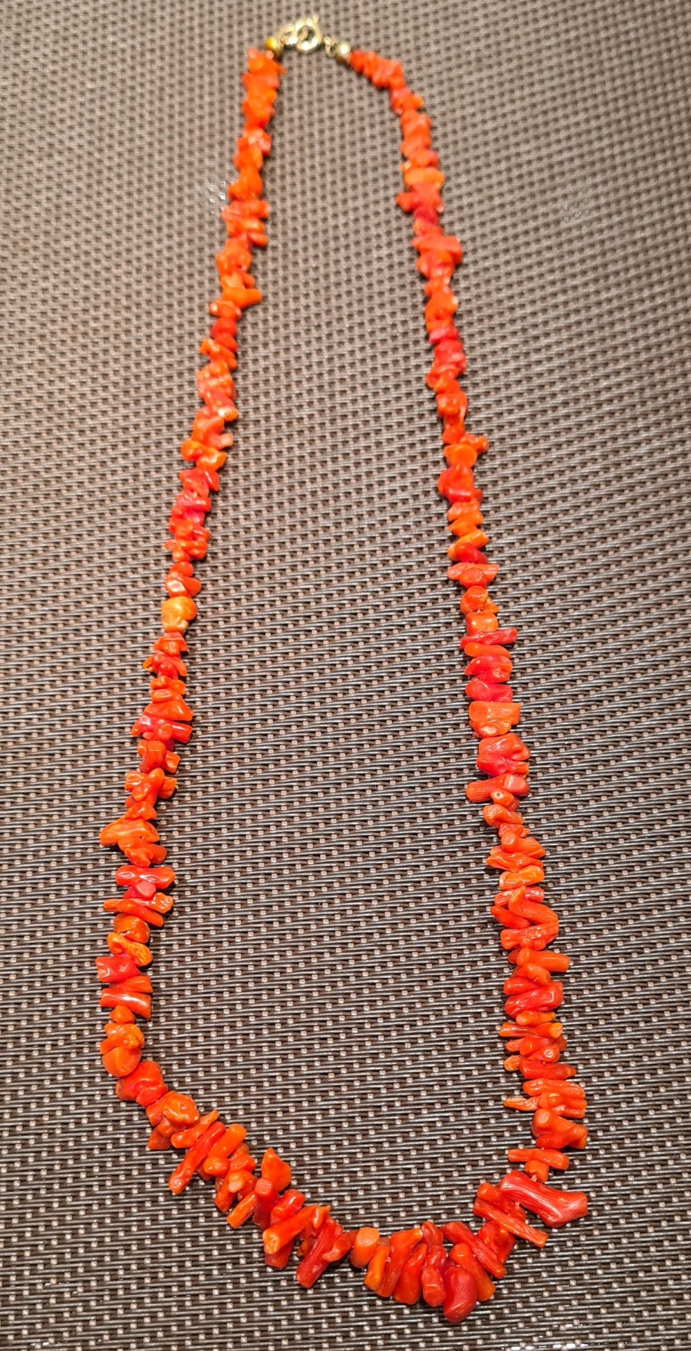 Halskette Koralle rot Stäbchen - vintage