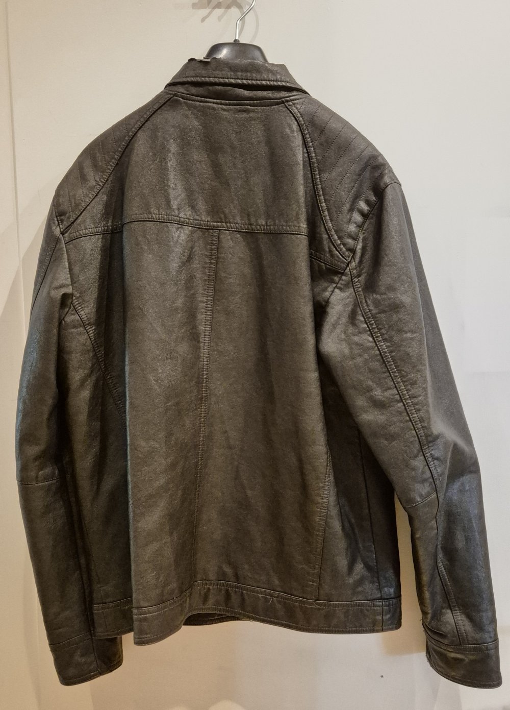 Charles Vögele Jacke Lederimitat braun Gr M leicht gefüttert