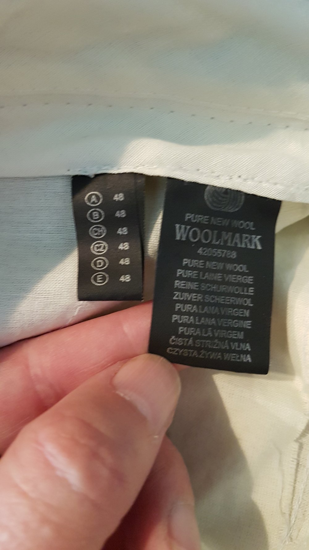 Woolmark Anzughose Hose grau Gr 48