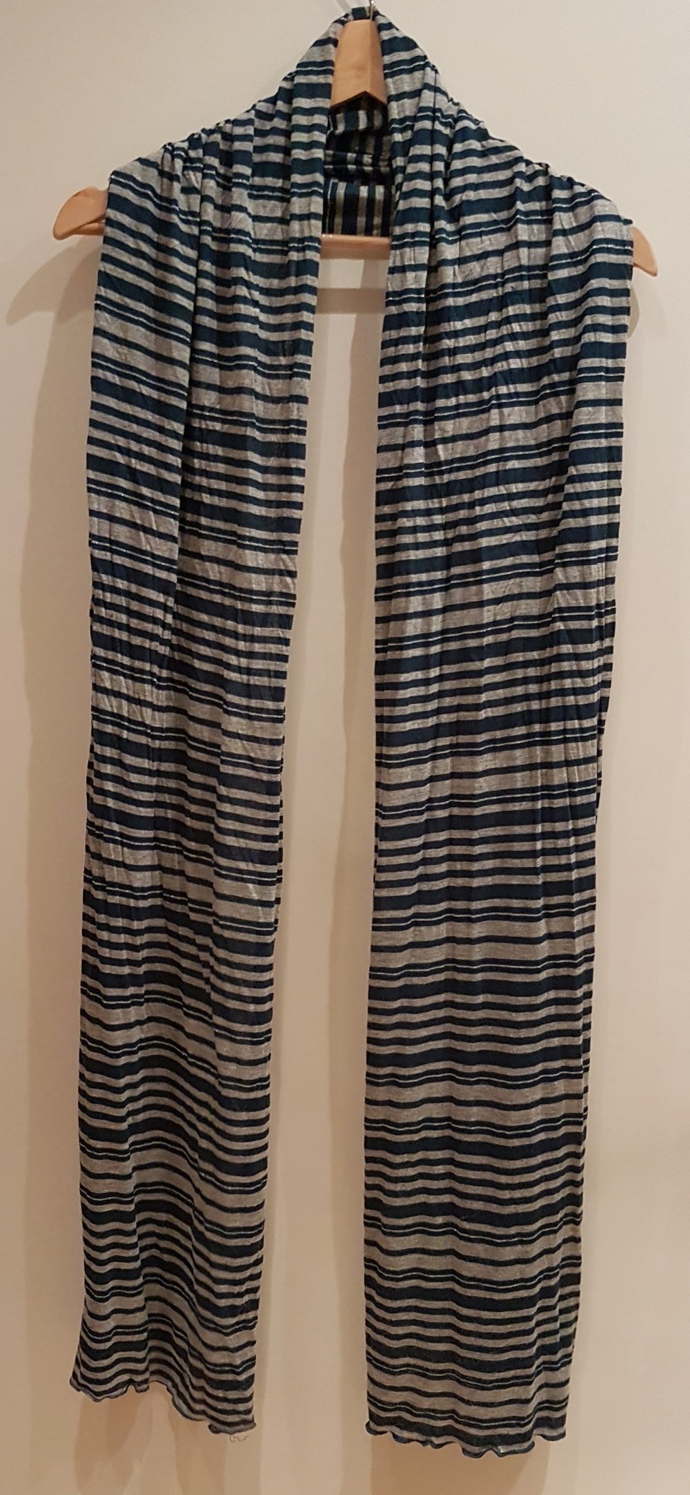 Schal Halstuch petrol silber grau