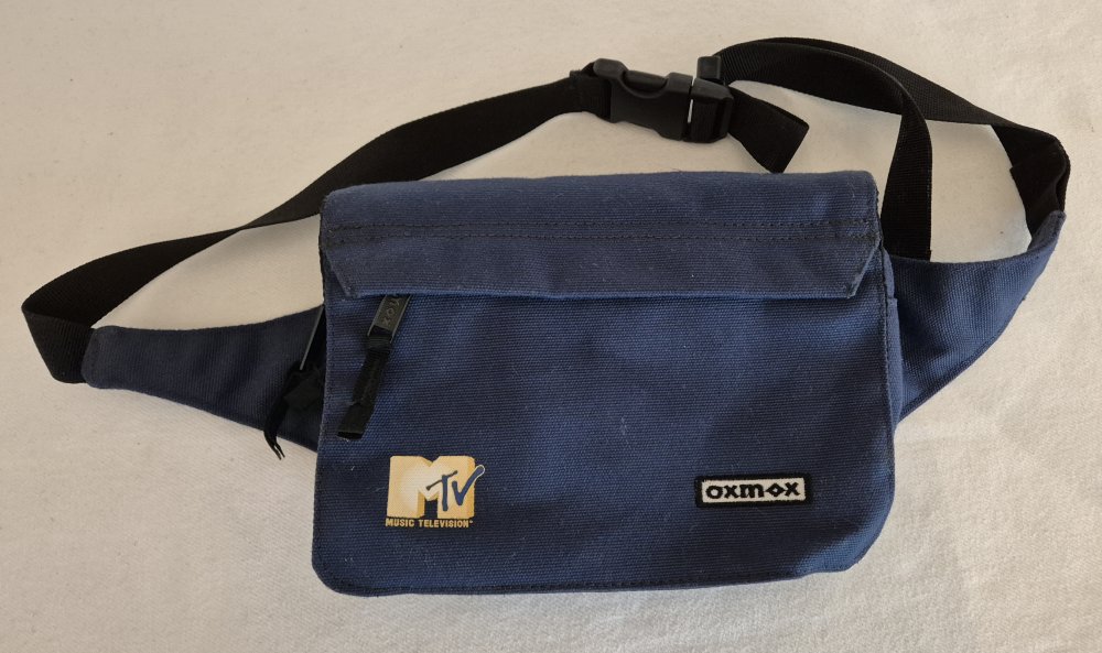 OXMOX MTV Hip Bag Bauchtasche  blau vintage
