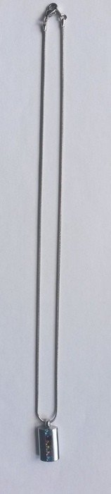 Kette mit Anhänger bunte Steine Steinchen