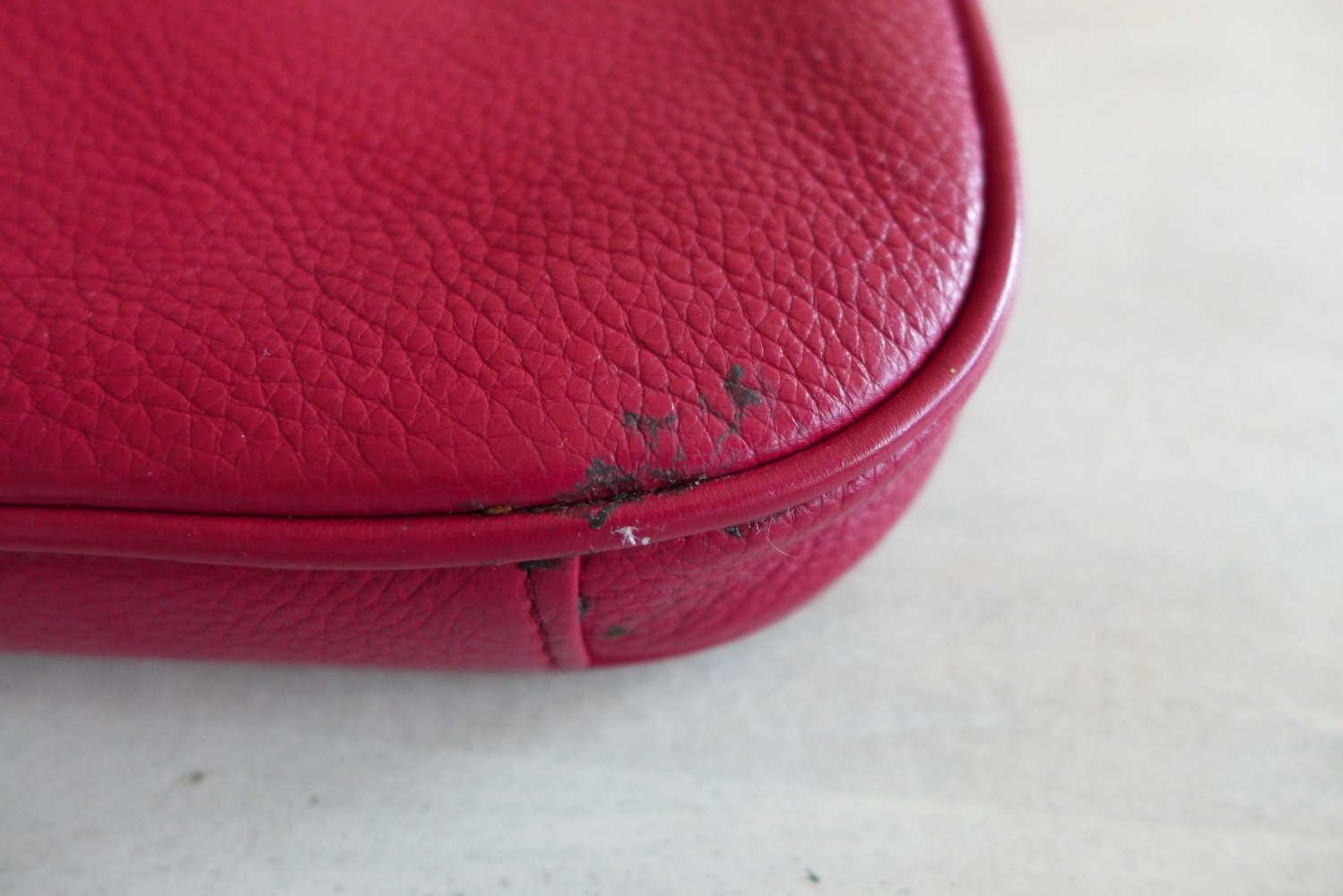 Tory Burch Handtasche Clutch Crossbody Schulter Riemen dunkelrot gold