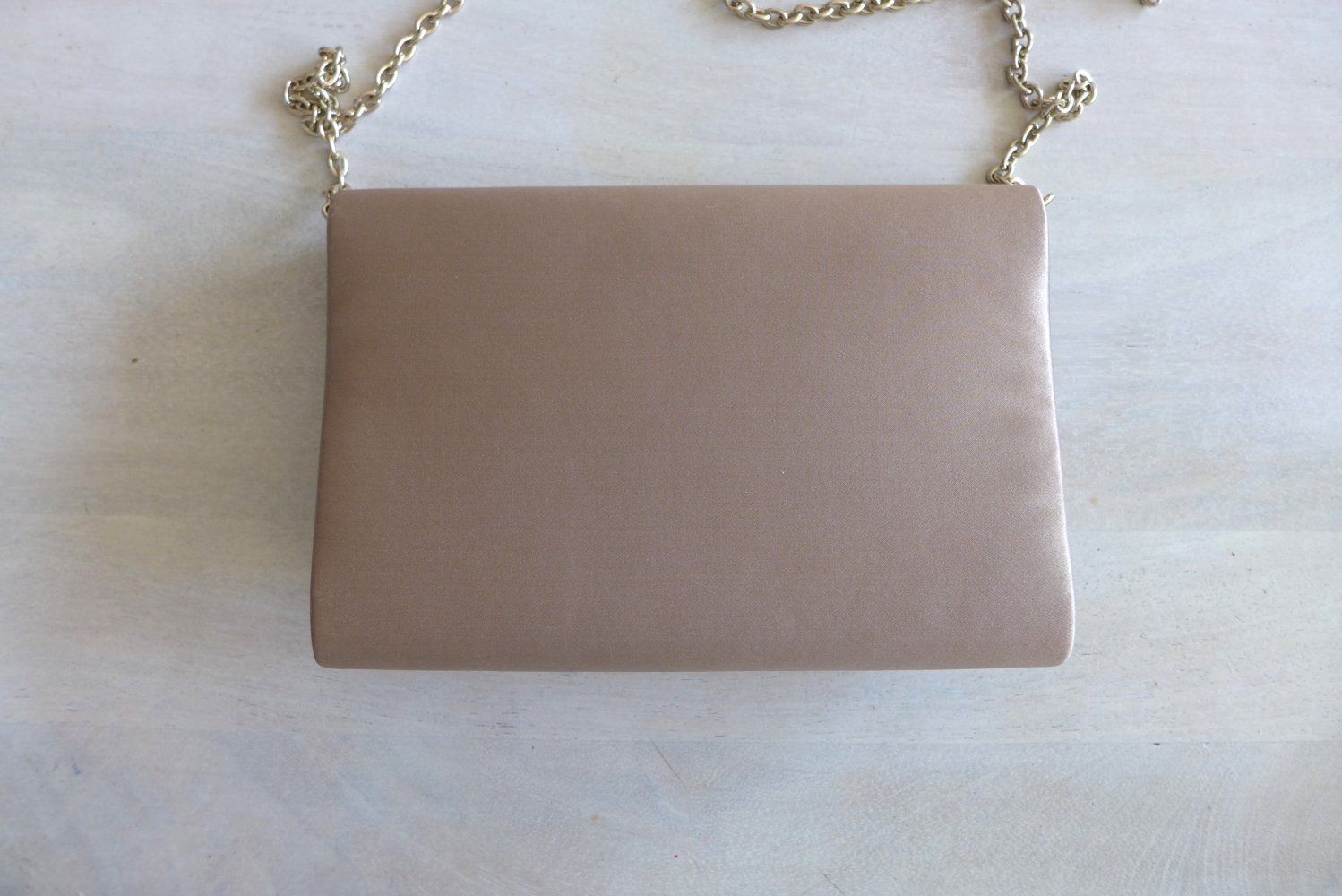 Shanghai Tang Handtasche Clutch hellbraun gold Jade