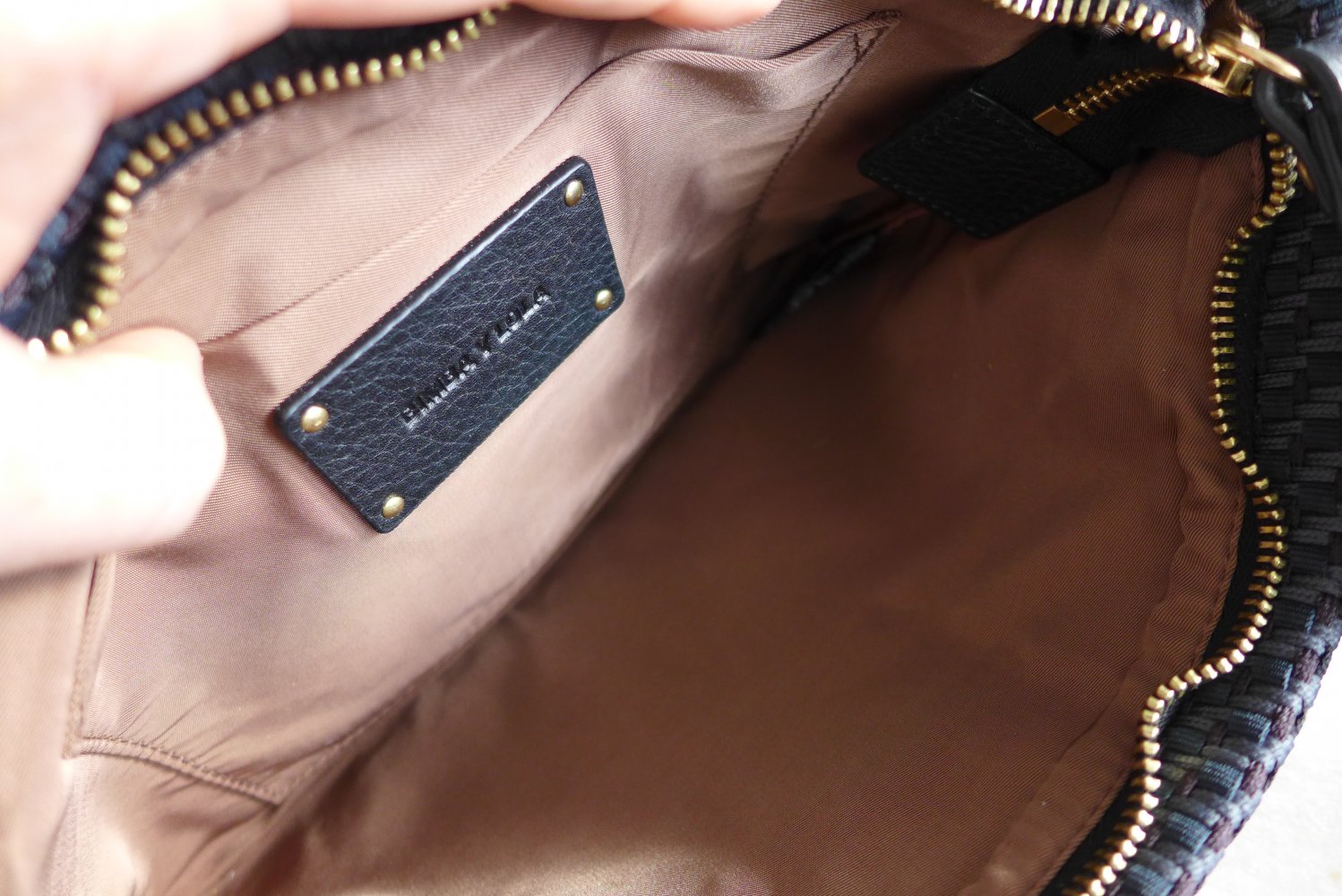 Bimba y Lola Handtasche Clutch dunkelblau grau schwarz NEU