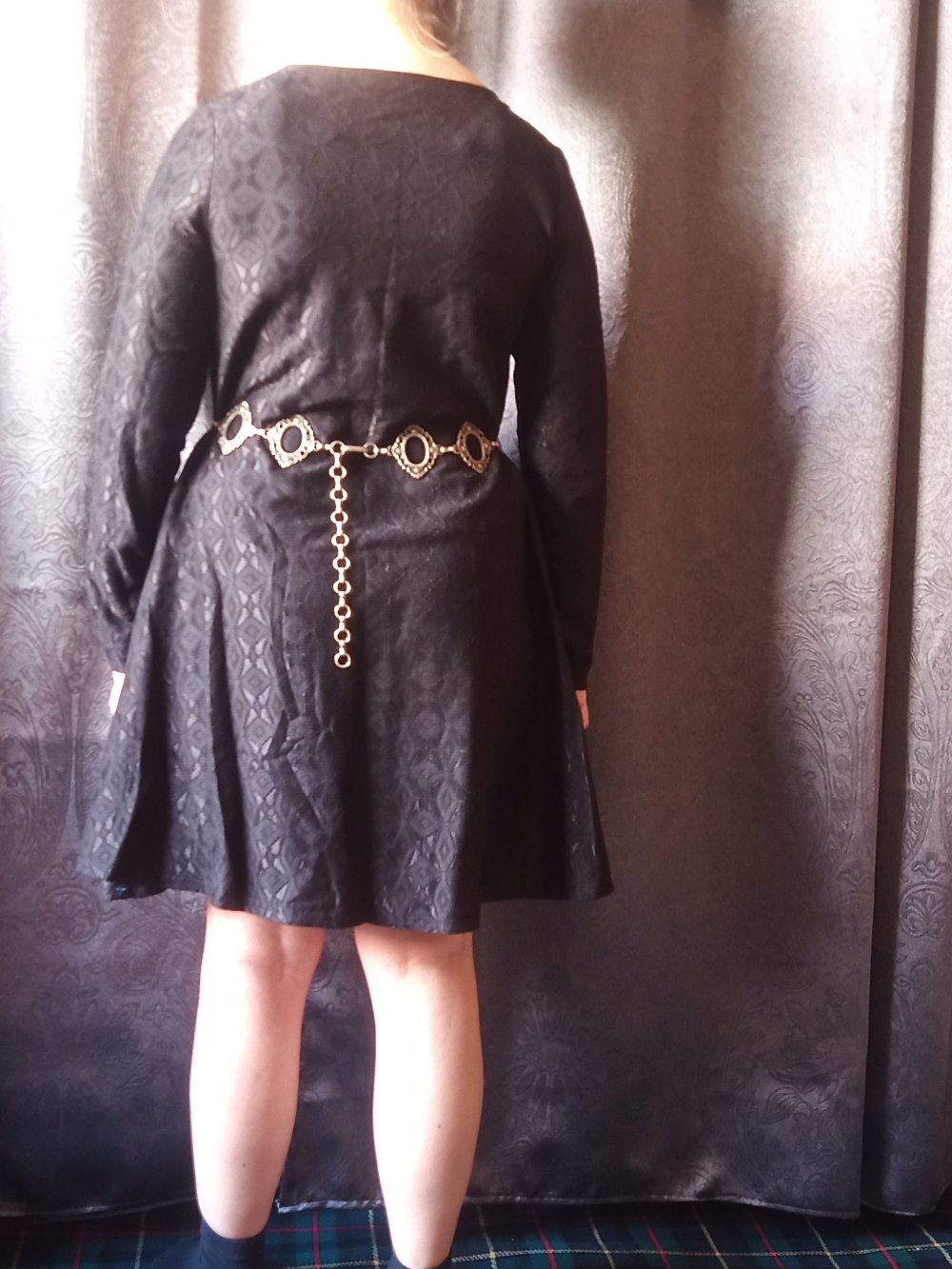 edles Minikleid Rautenmuster 