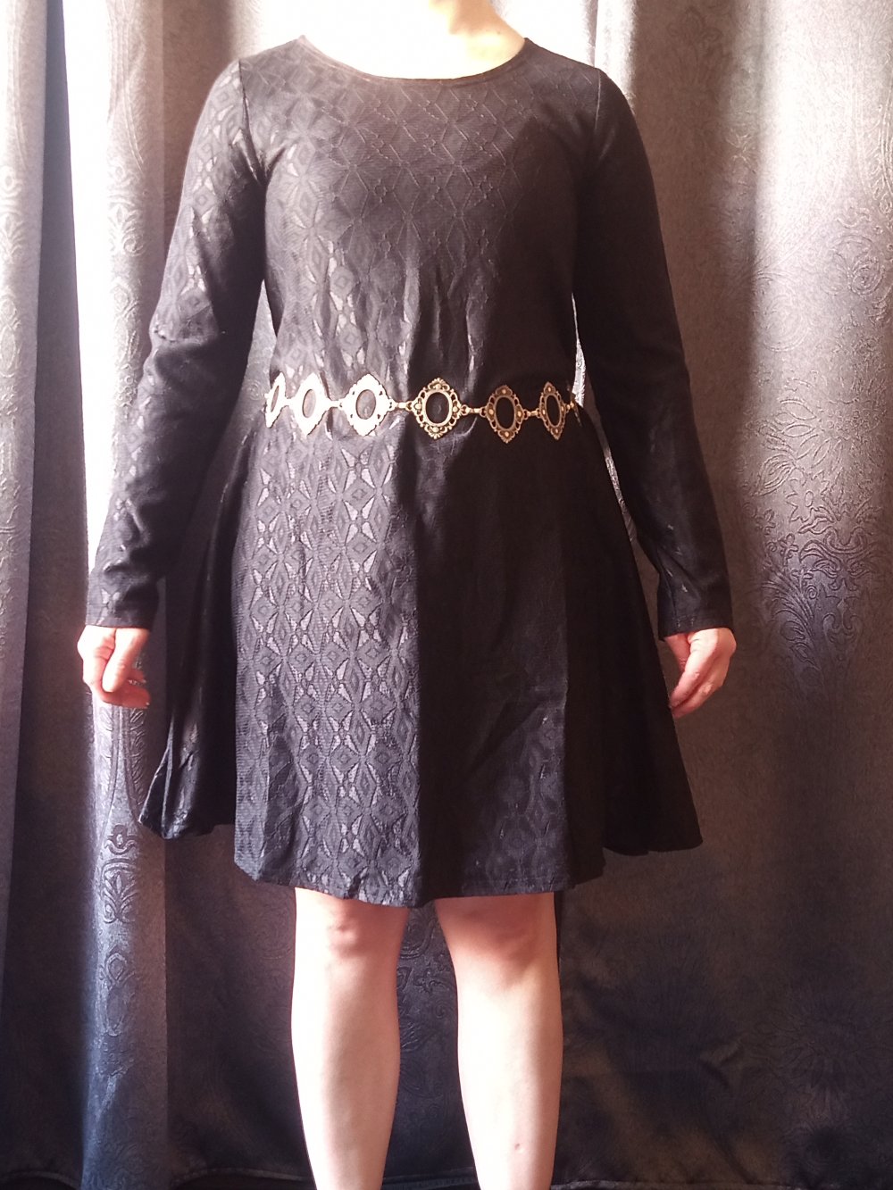 edles Minikleid Rautenmuster 