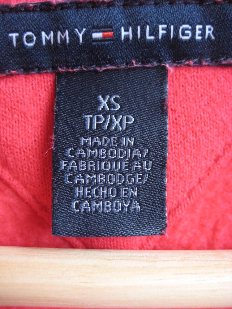 Hellrote Hoodiejacke von Tommy Hilfiger, sporty, sportswear, kuschelig, warm, weich, sweater, pulli, hellrot, bequem, lässig, überzieher, pulli, hoodie