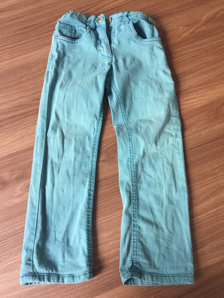 Blaugrüne, bequeme Jeans Gr. 104