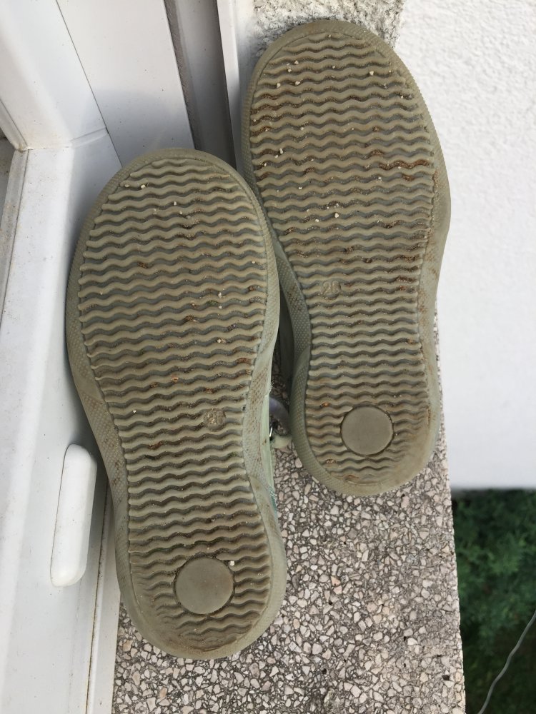 Mintgrüne Ballerina/Sandalen Gr. 26