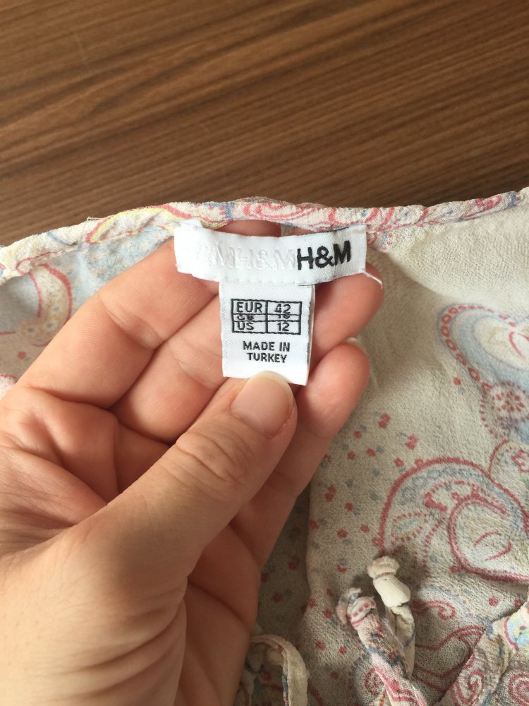 Elegantes Langarmshirt Paisleymuster Gr. 38/40