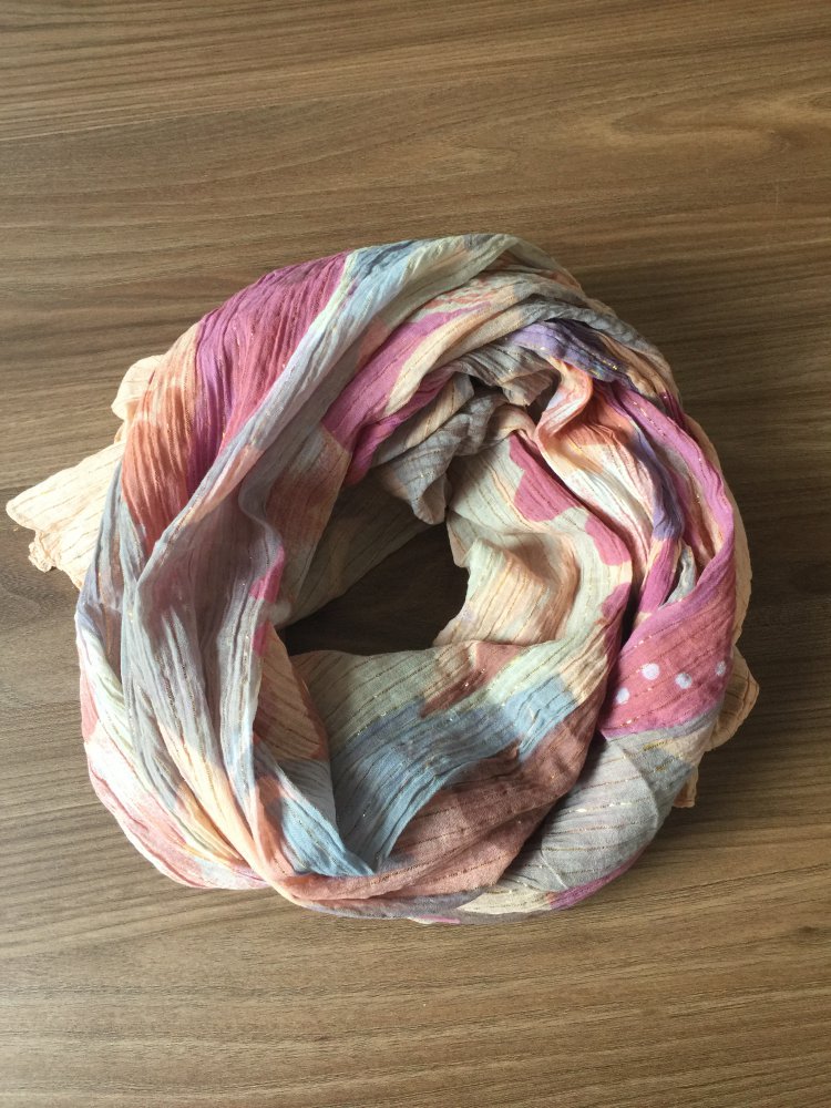 Großes Tuch mit Glitzerstreifen