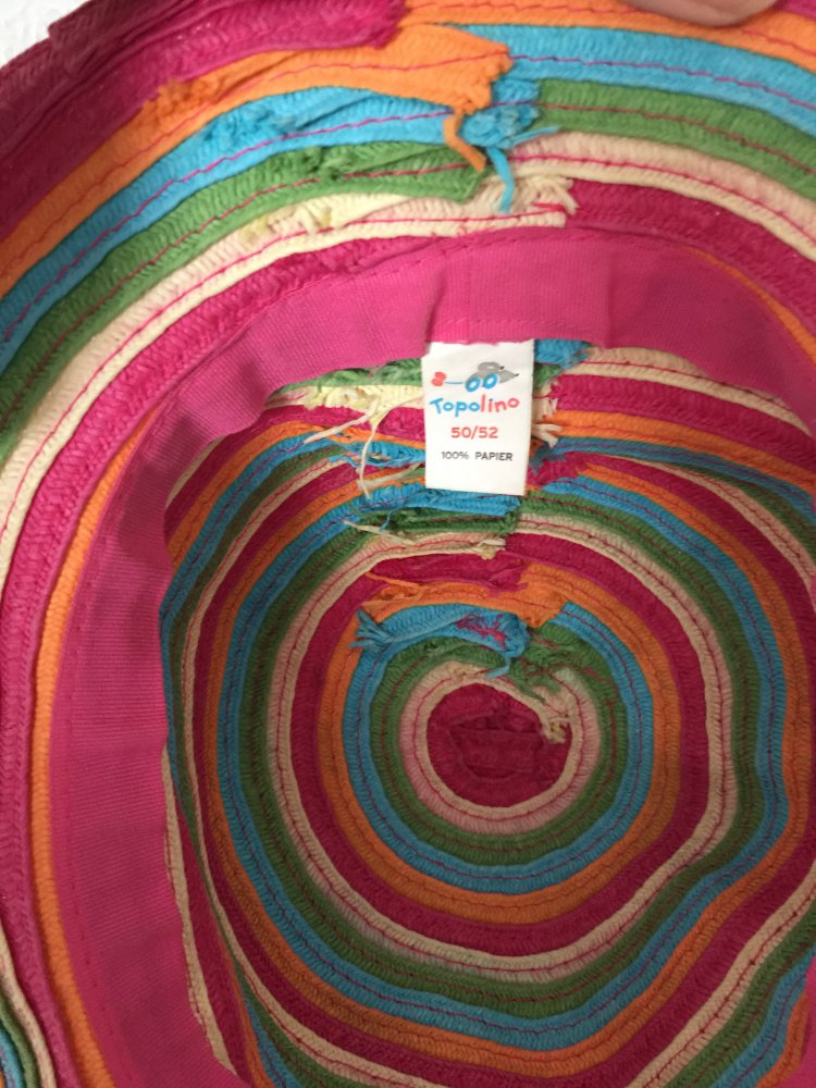 Bunter Strohhut Gr. 50/52