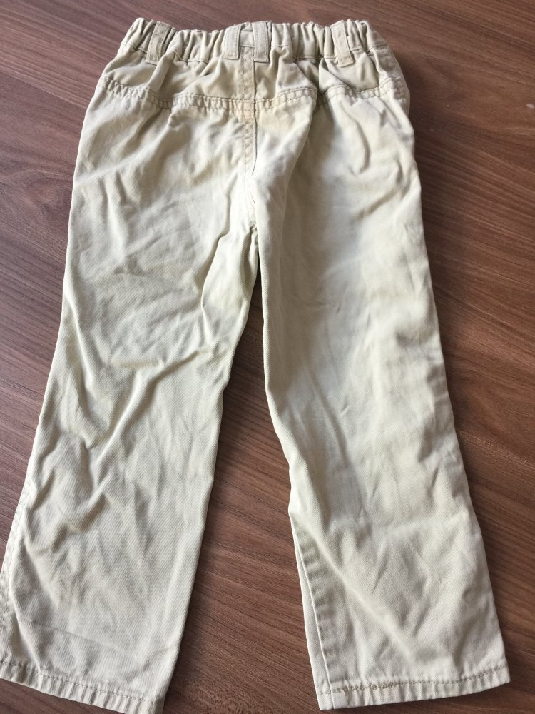 Beige Stoffjeanshose Gr. 92