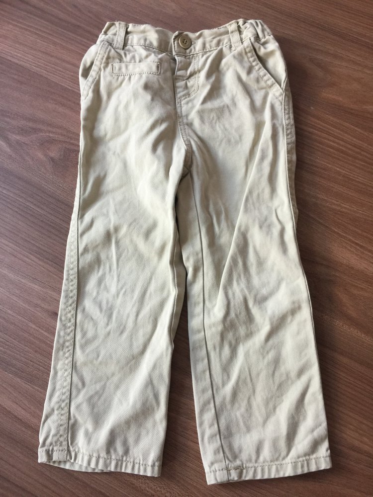 Beige Stoffjeanshose Gr. 92