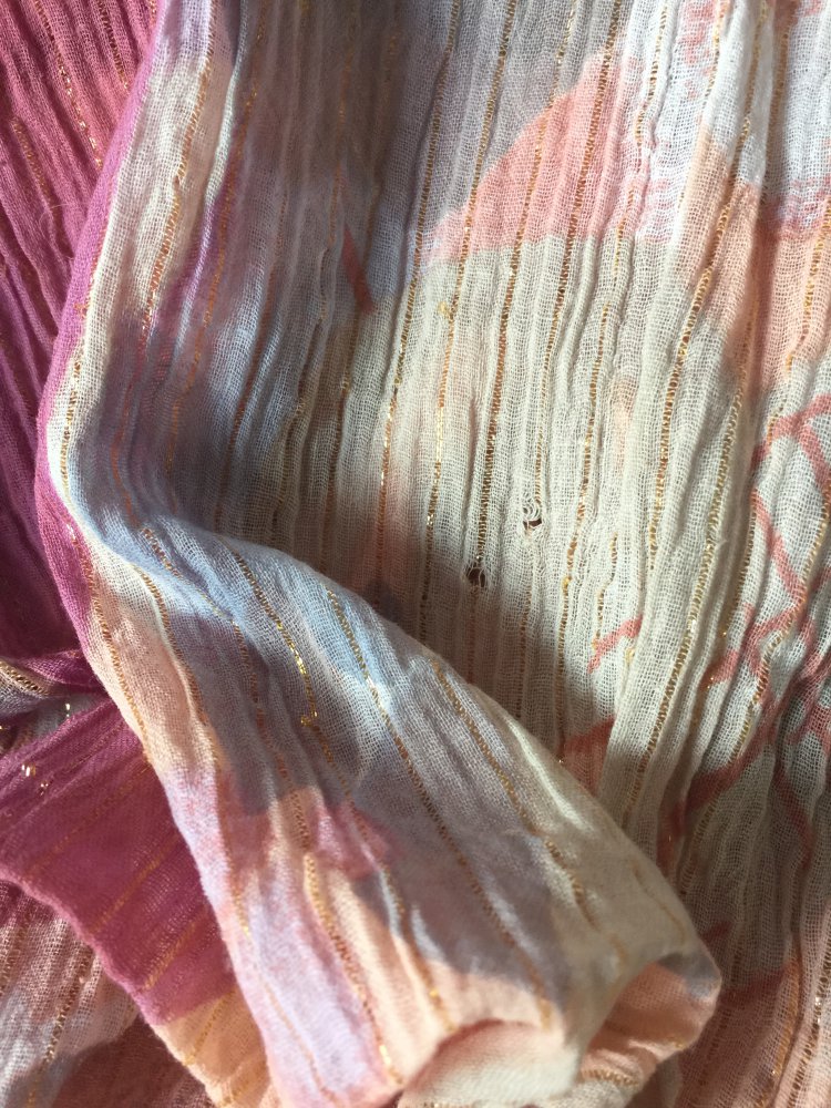 Großes Tuch mit Glitzerstreifen