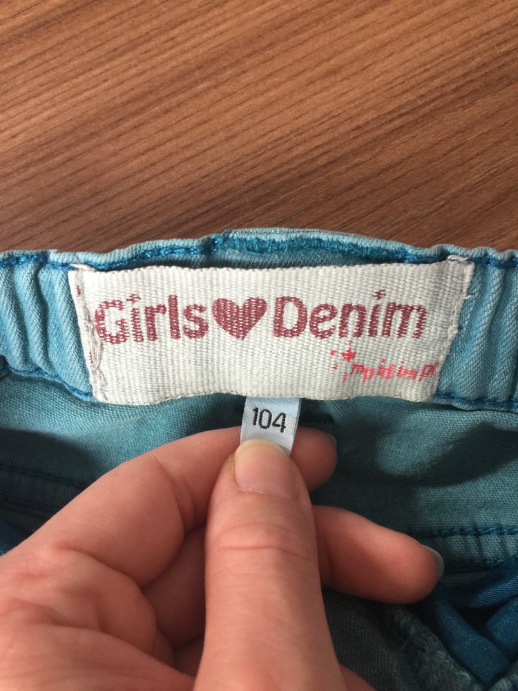 Blaugrüne, bequeme Jeans Gr. 104