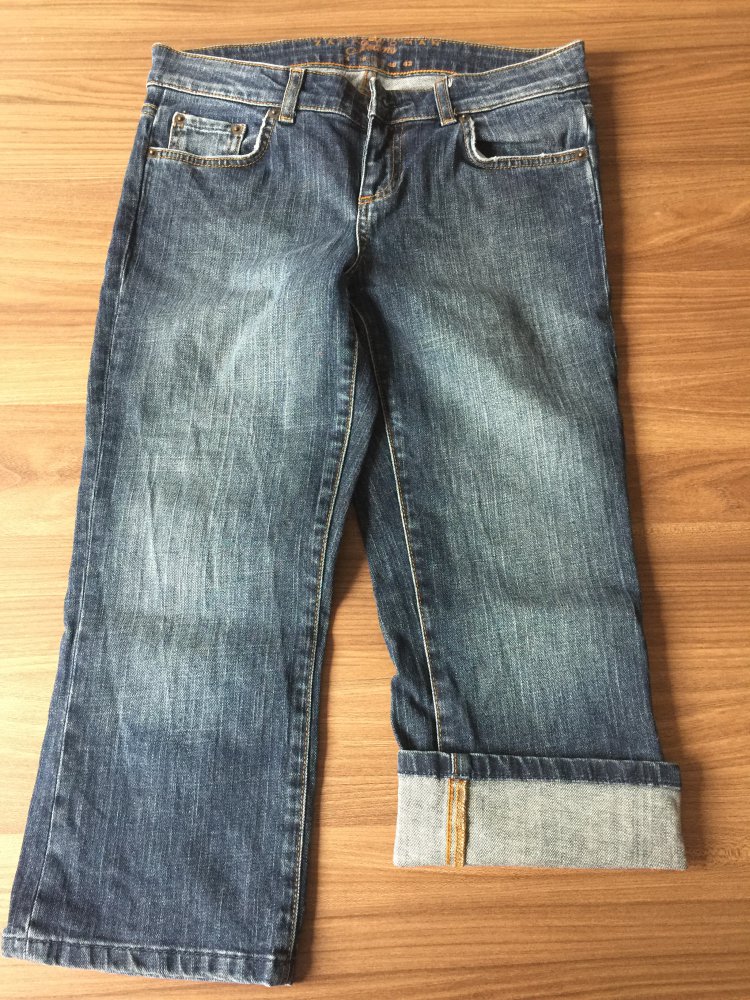 Dunkle Caprijeans Gr. 38