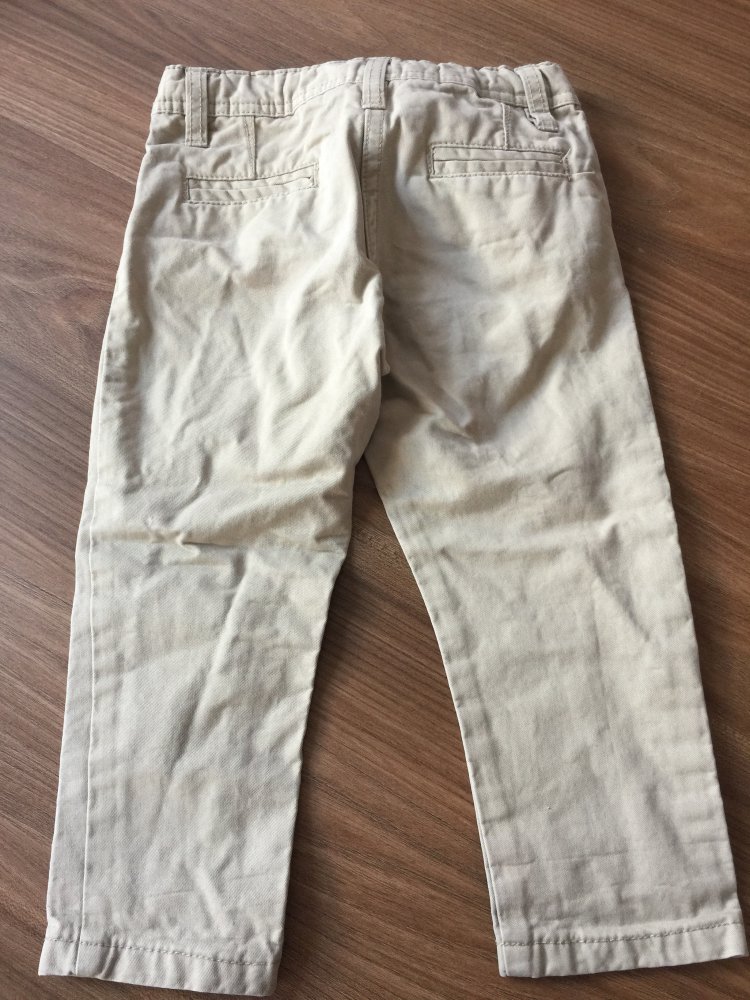 Beige Stoffjeans Gr. 86/92