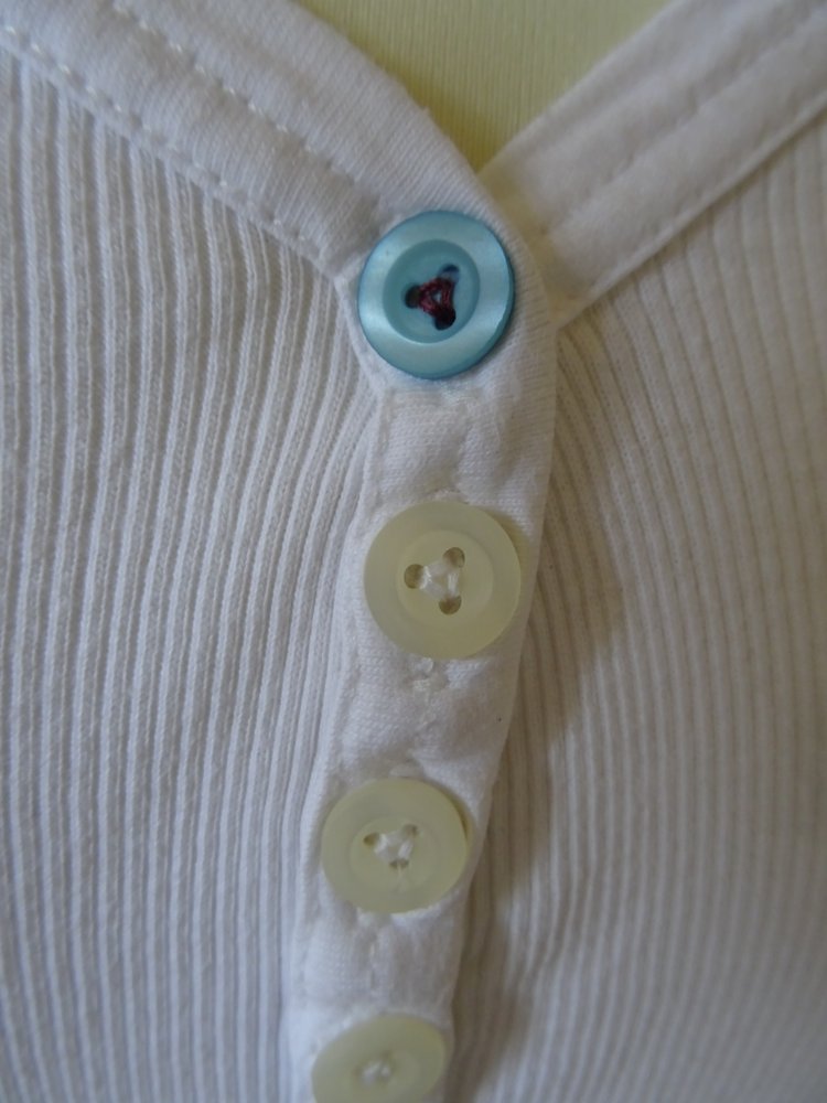 Top Hemd aemkei 38 40 wie Neu M L Unterhemd gerippt Knöpfe weiß BERLIN