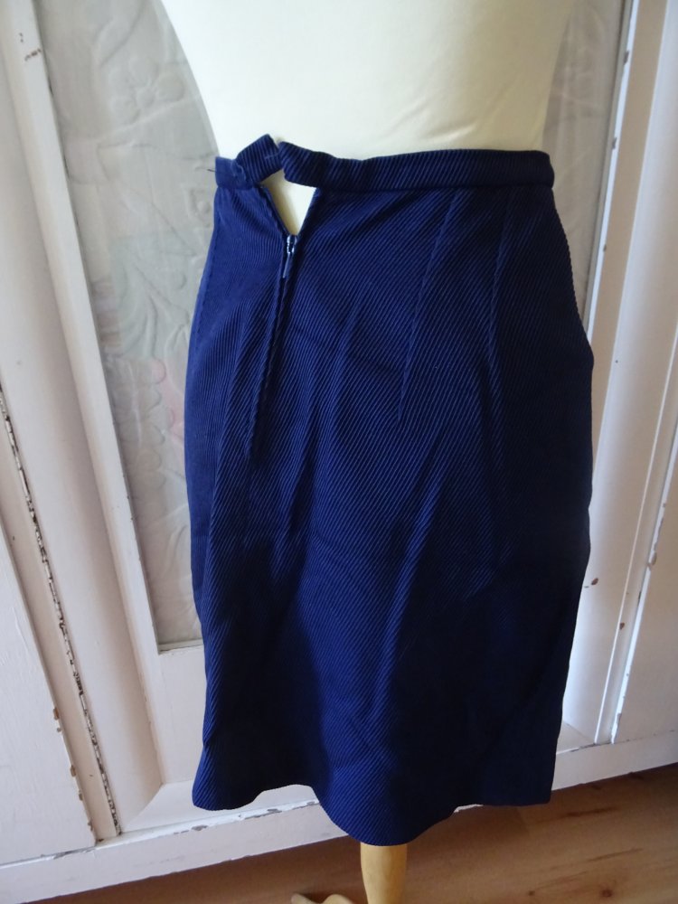 Vintage Rock 34 60er 70er XS Tulpenrock blau Rockabella BERLIN