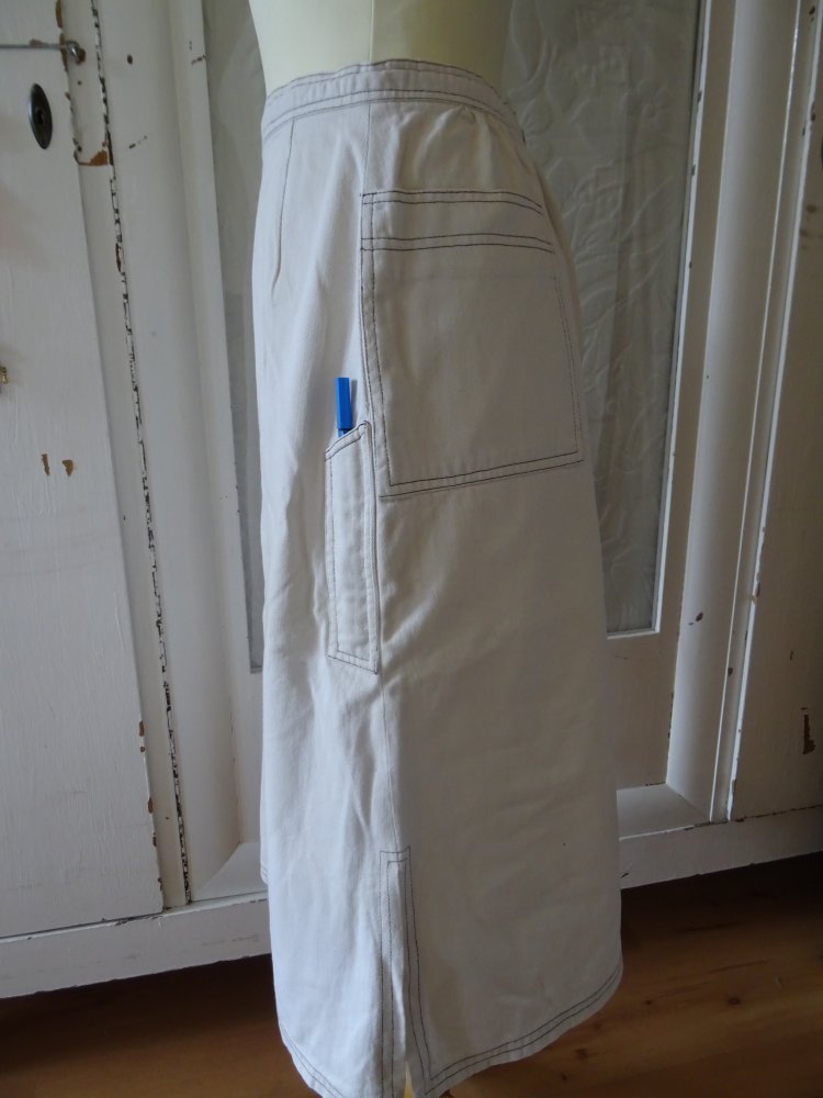 Vintage Rock 36 34 60er 70er Baumwolle Weiß Rockabella BERLIN