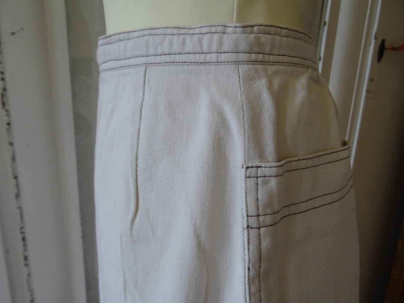 Vintage Rock 36 34 60er 70er Baumwolle Weiß Rockabella BERLIN