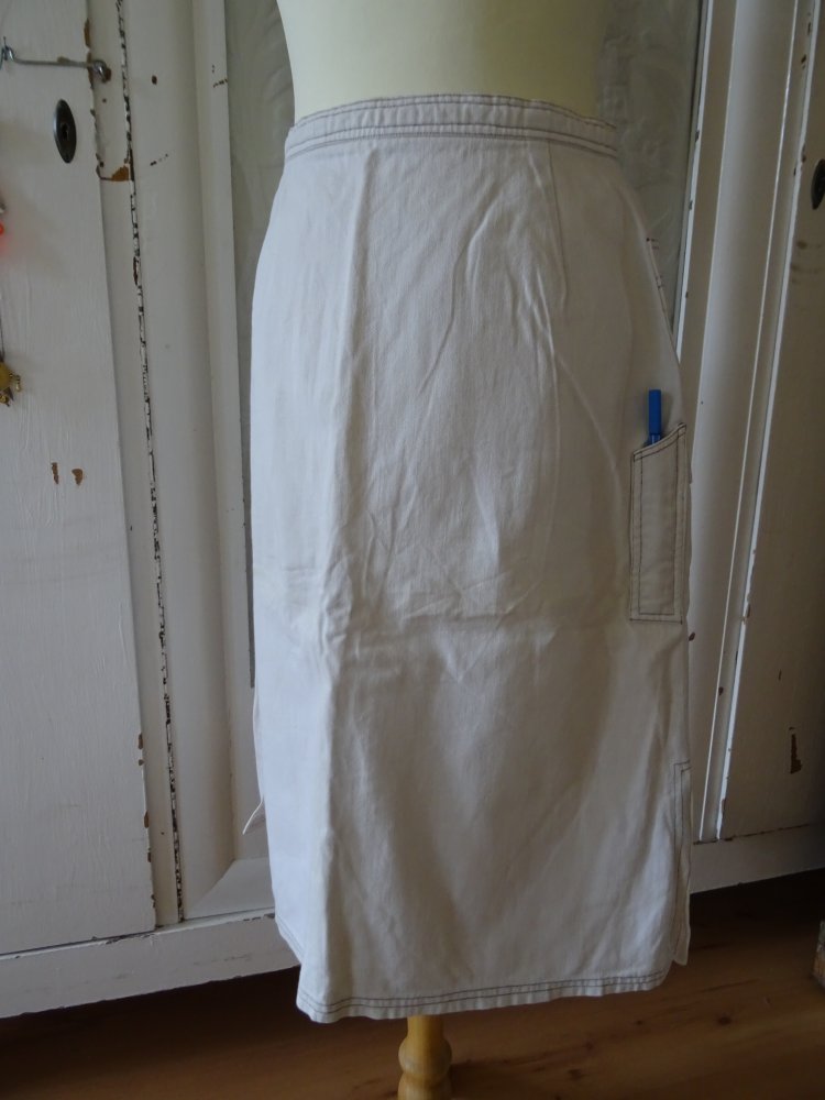 Vintage Rock 36 34 60er 70er Baumwolle Weiß Rockabella BERLIN