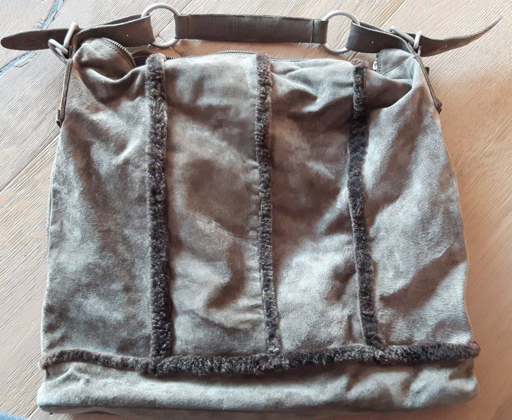 Shopper / Handtasche in Steingrau/Khaki