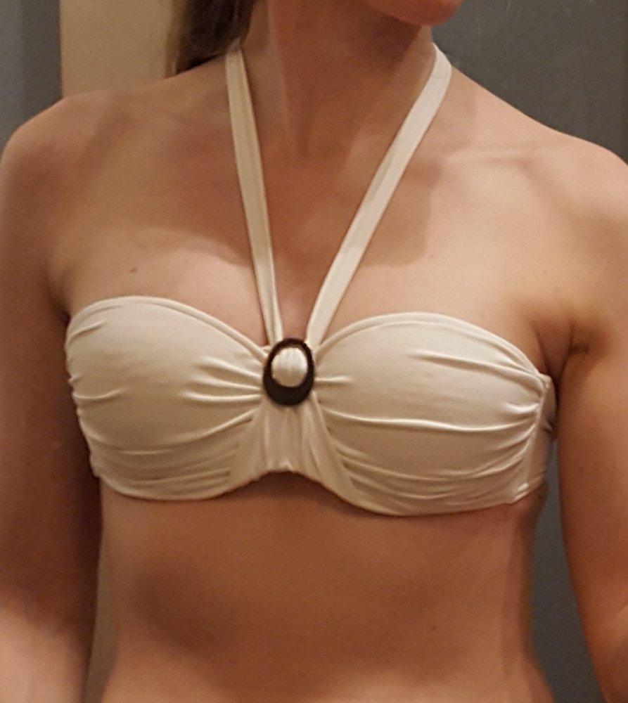 schicker weißer Bandeau/Neckholder Bikini