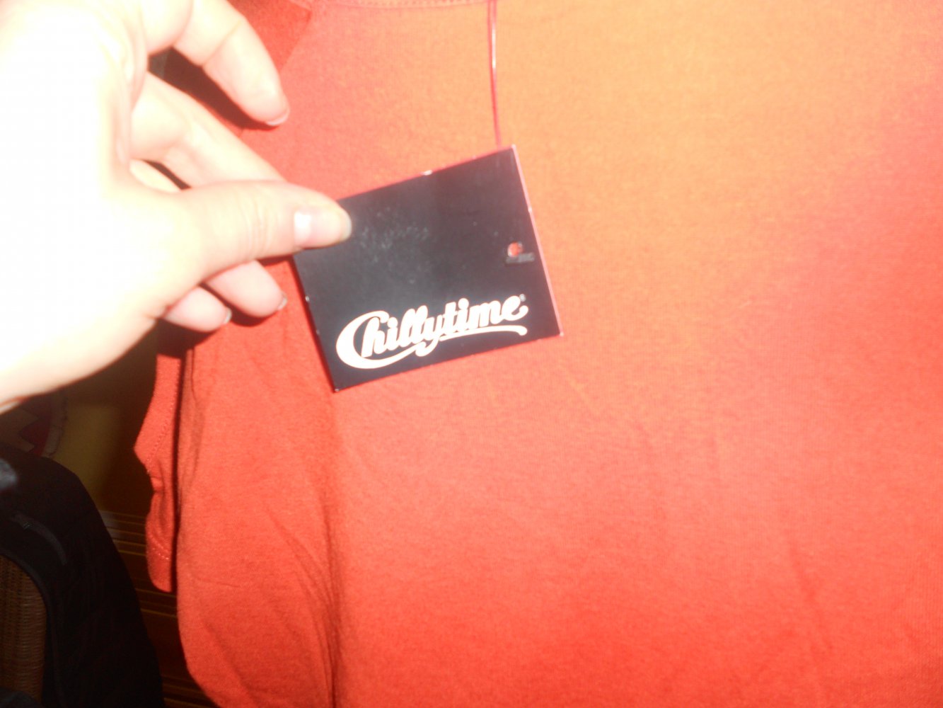 Chillytime - oranges T-Shirt mit Cut Out Schultern Gr. 36/ 38 neu