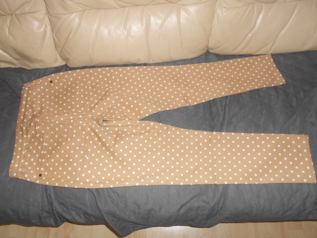 Rick Cardona - hellbraune Jeans mit Polkadots Gr. 38