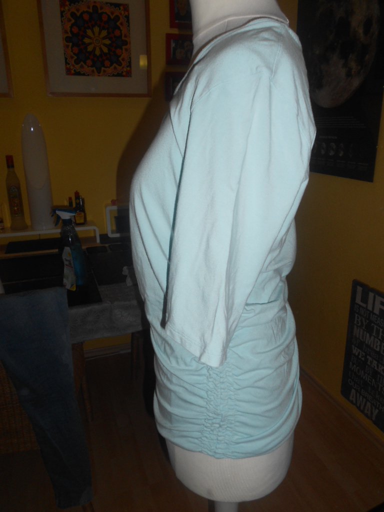 Le Tricot Perugia - hellblaues Kurzarmshirt Gr. XS/S