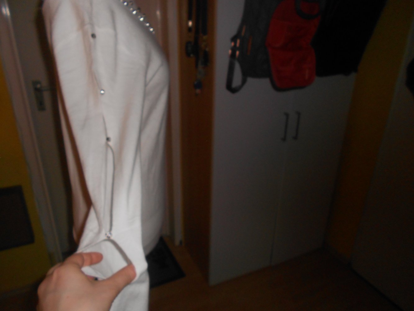 T.K. Classic Collection - weißer Pullover mit Details Gr. S