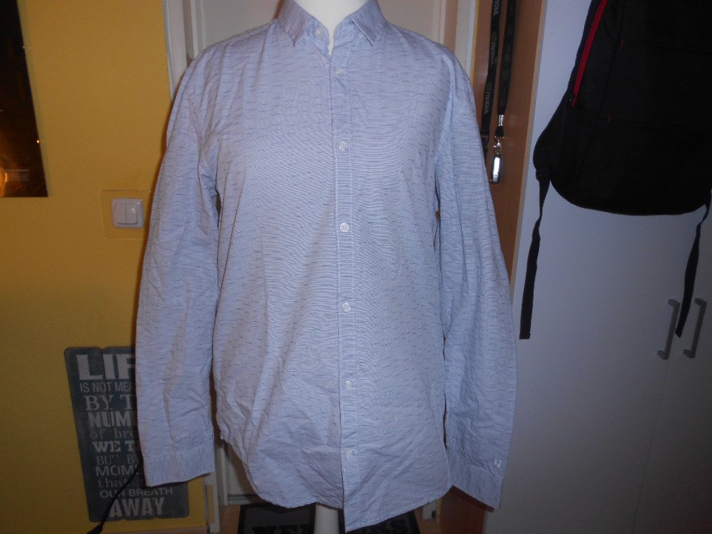 Garcia Jeans- blau meliertes Langarmhemd Gr. XXL NEU