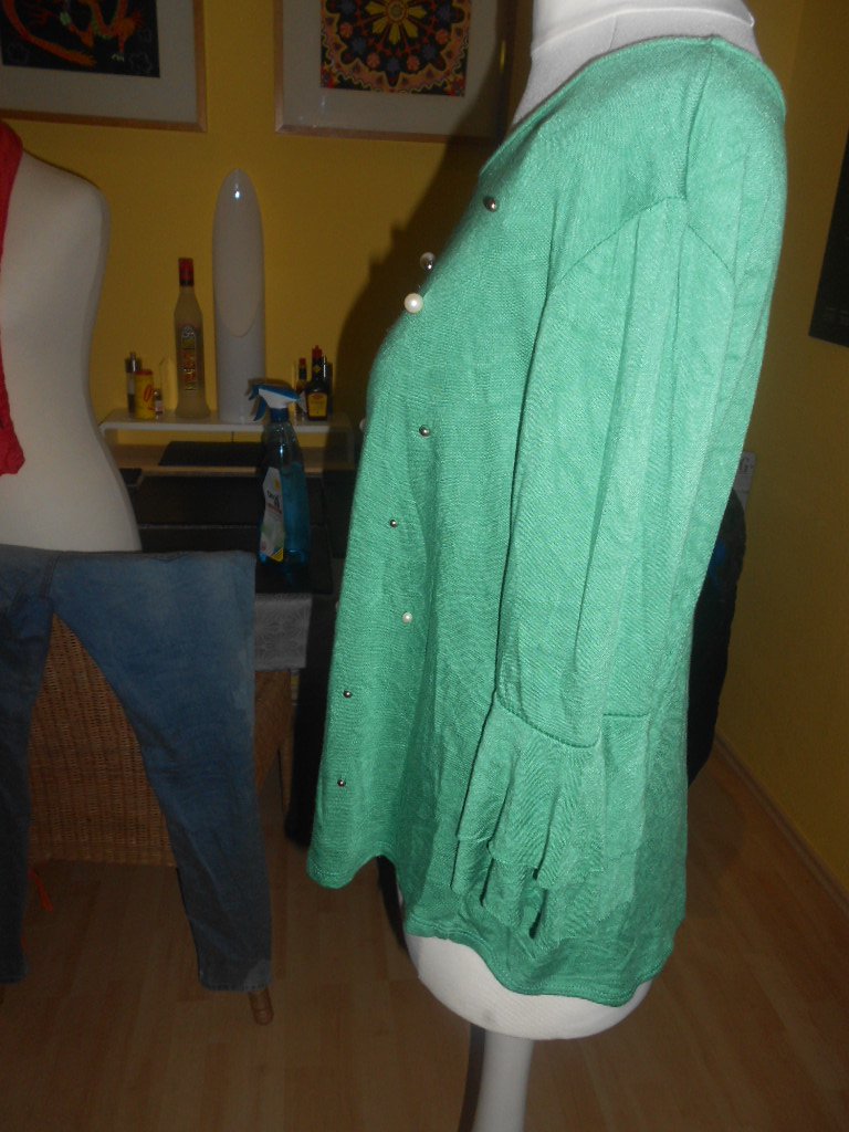 Grüne Tunika mit Perlen Gr. M