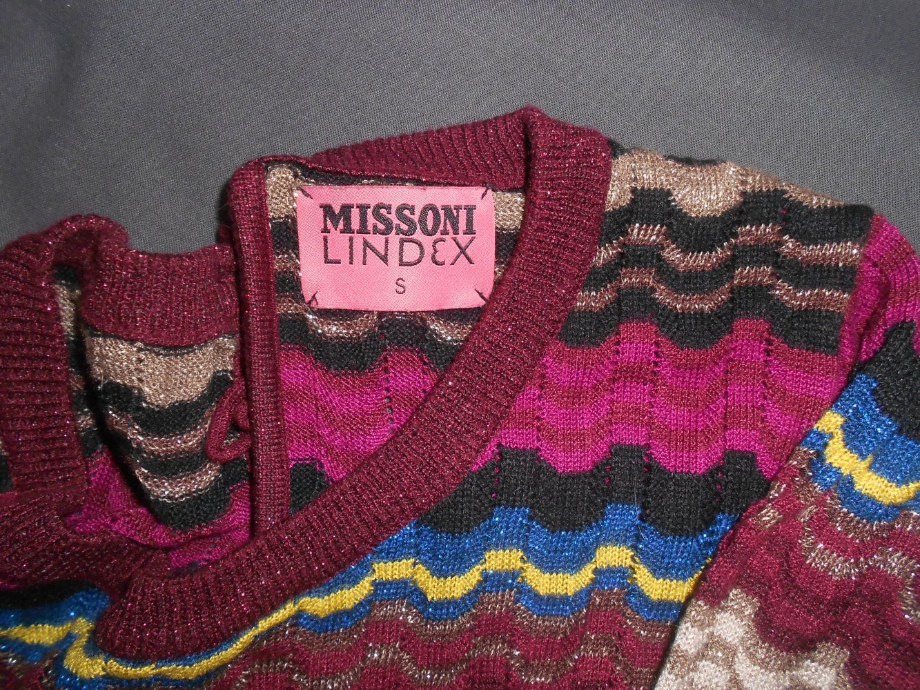 Missoni Lindex - bunter Viskosepullover Gr. S