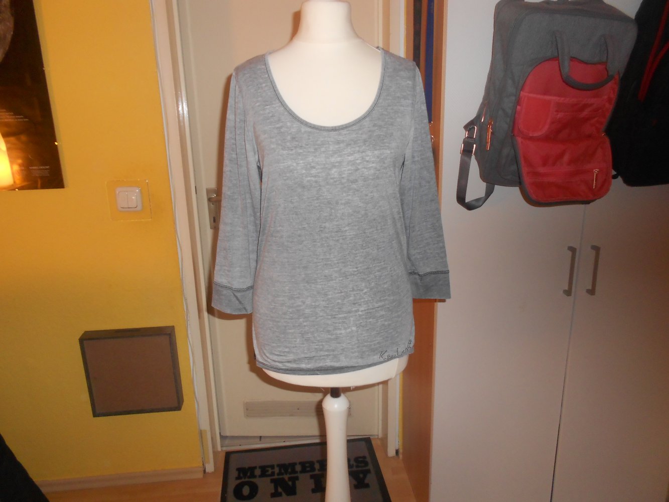 Key Largo - graues T-Shirt mit asiatischem Motiv Gr. S