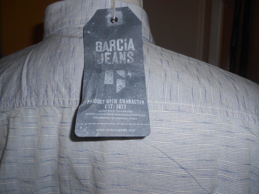 Garcia Jeans- blau meliertes Langarmhemd Gr. XXL NEU
