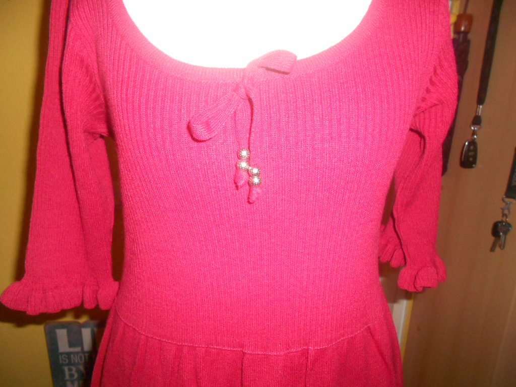 Chillytime- Strickkleid mit Volants Gr. 34