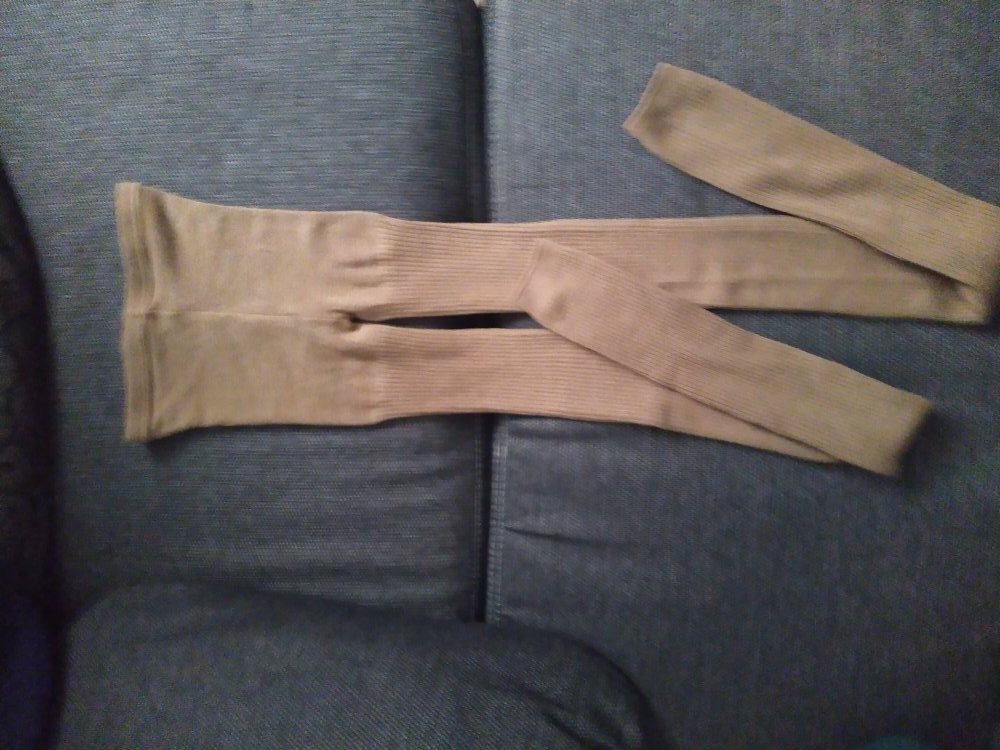 Strick Leggings beige, hellbraun Gr. S/M Wie Neu
